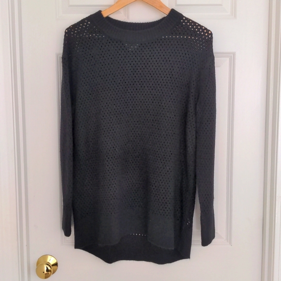 Aerie Offline Open Knit Sweater Black Size XS - Picture 3 of 8